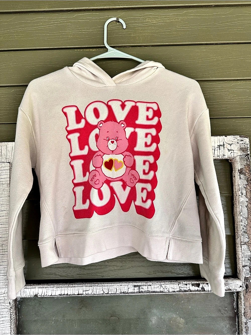 Old Navy Girls Care Bear Love Hoodie Size Large